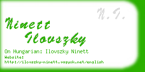 ninett ilovszky business card